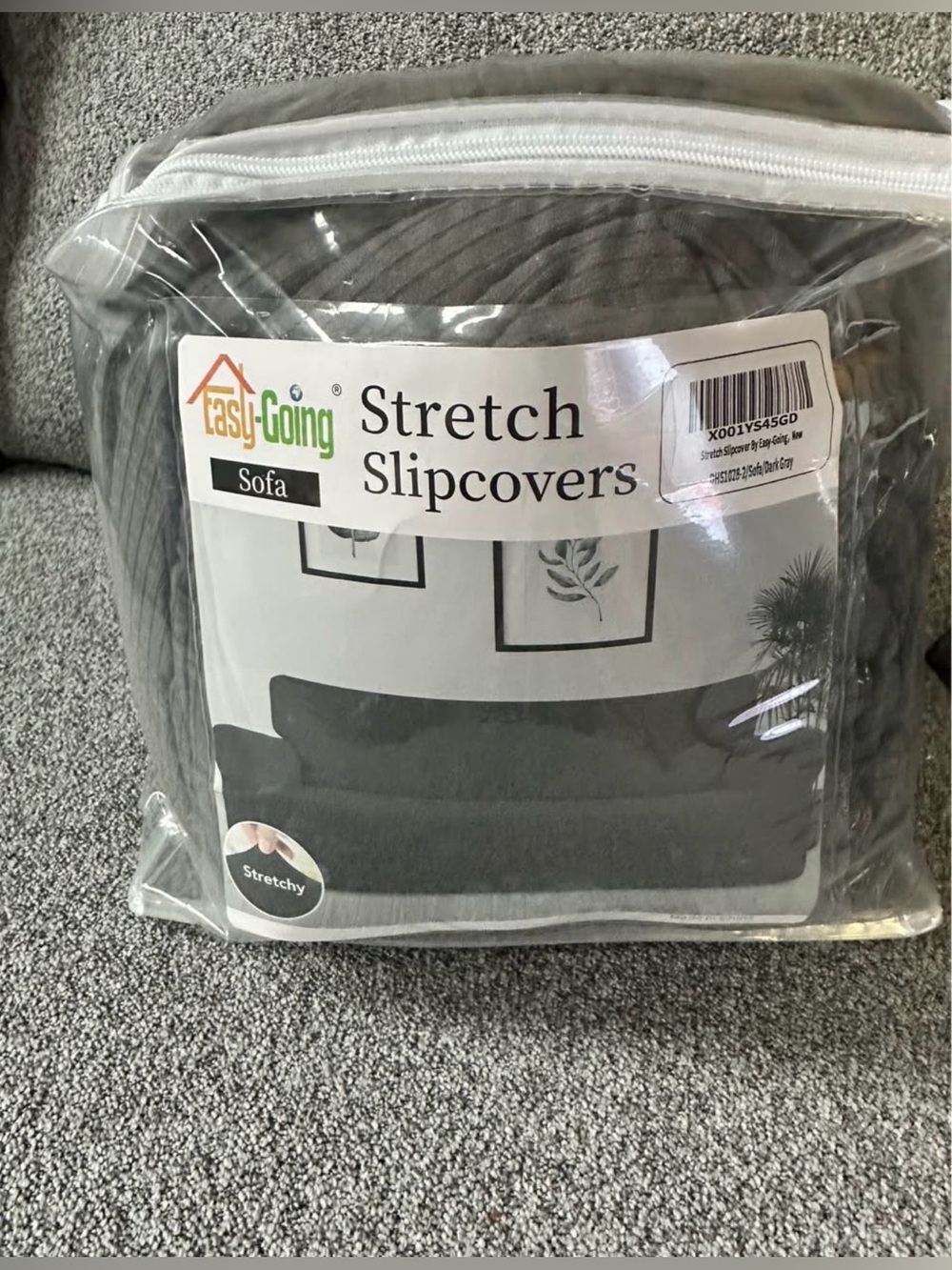 Easy-Going Stretch Sofa Slipcover - Gray